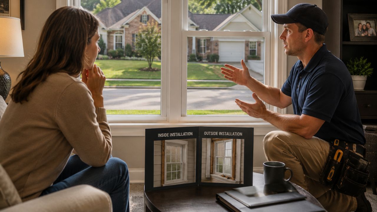 why homeowners ask about inside vs outside installation