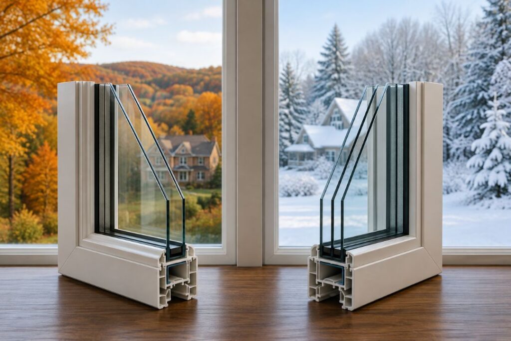 double-pane vs. triple-pane windows