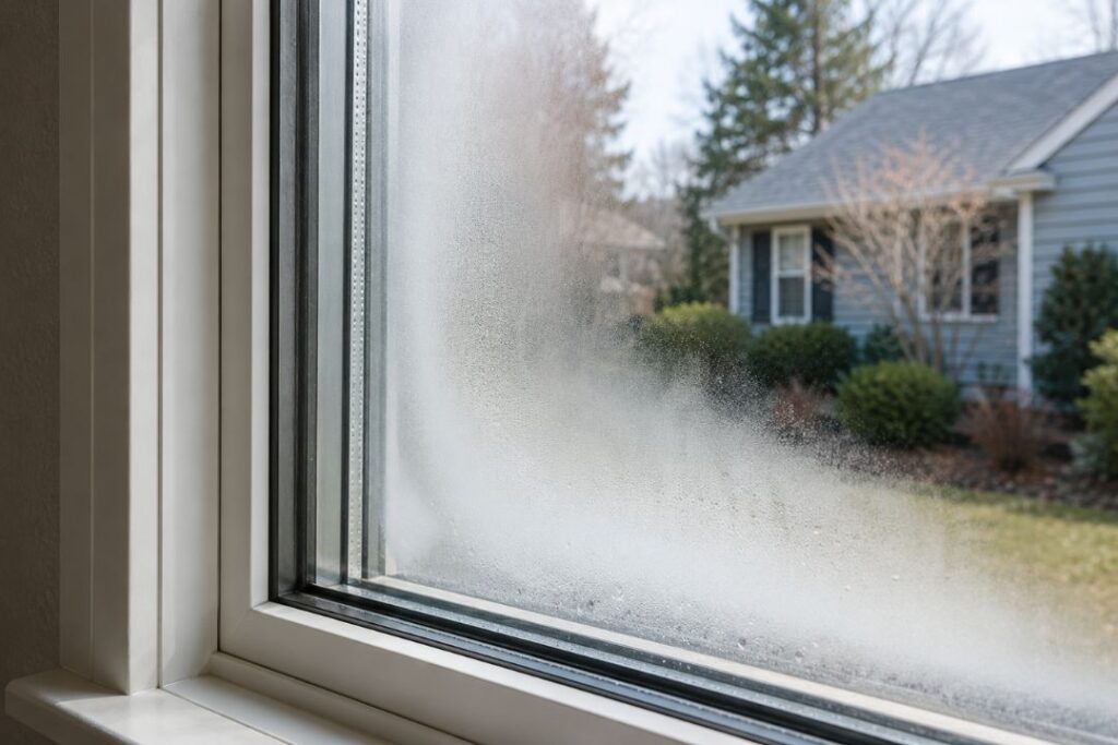 why do windows fog up between the glass